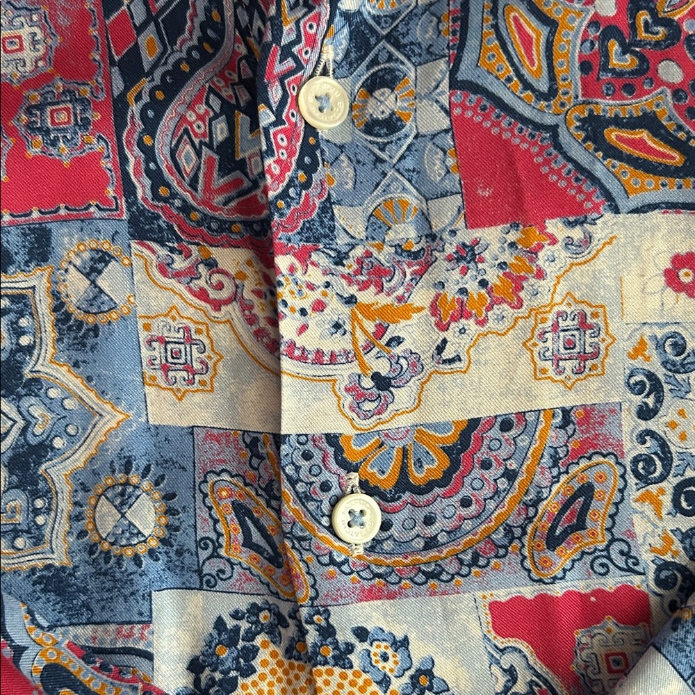 Bugatchi Men's Vibrant Patterned Button Down Shirt - image 3